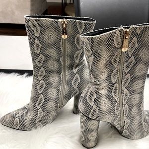 Snake skin booties